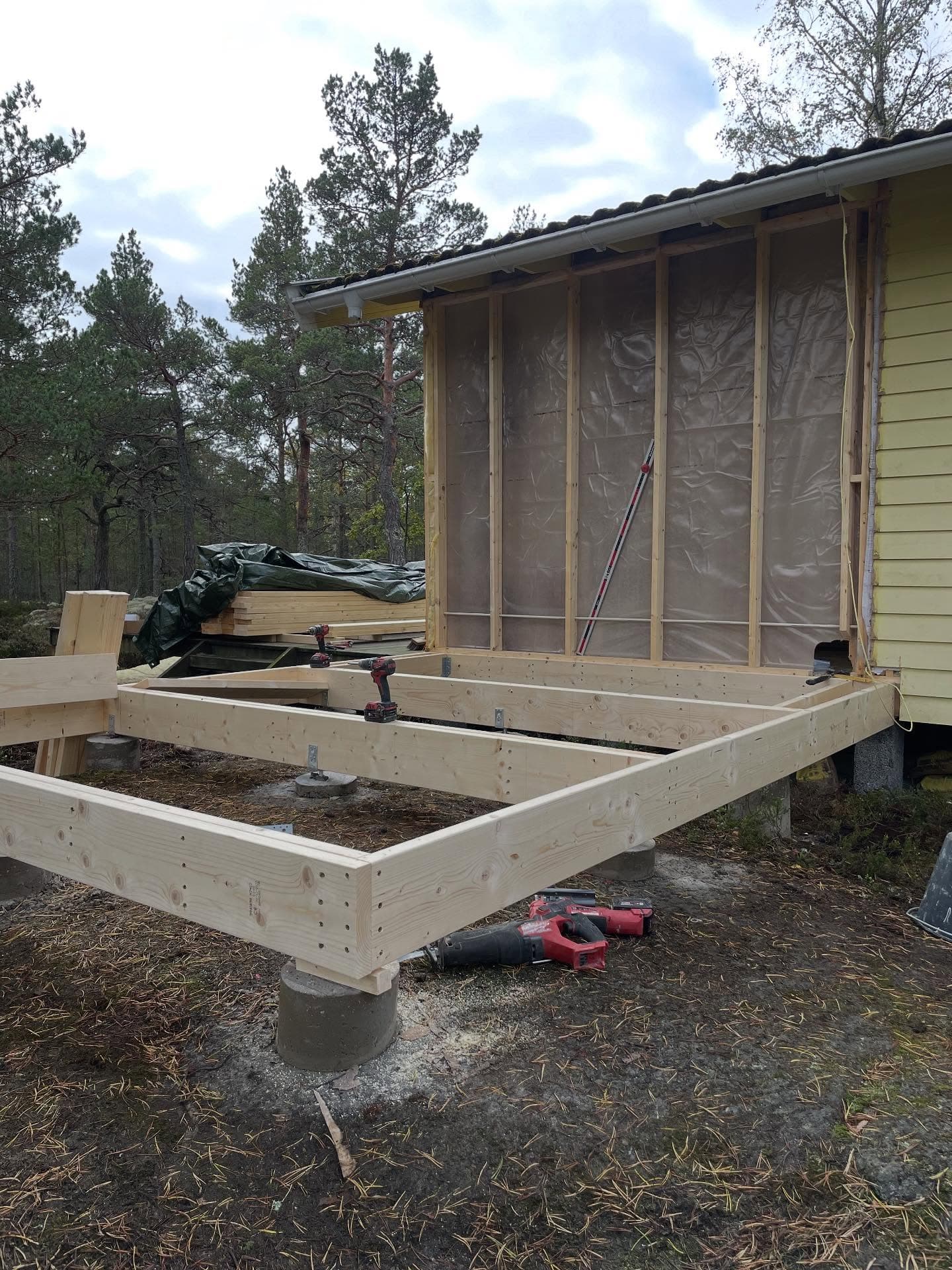 Tillbyggnad under byggnation, bild 4